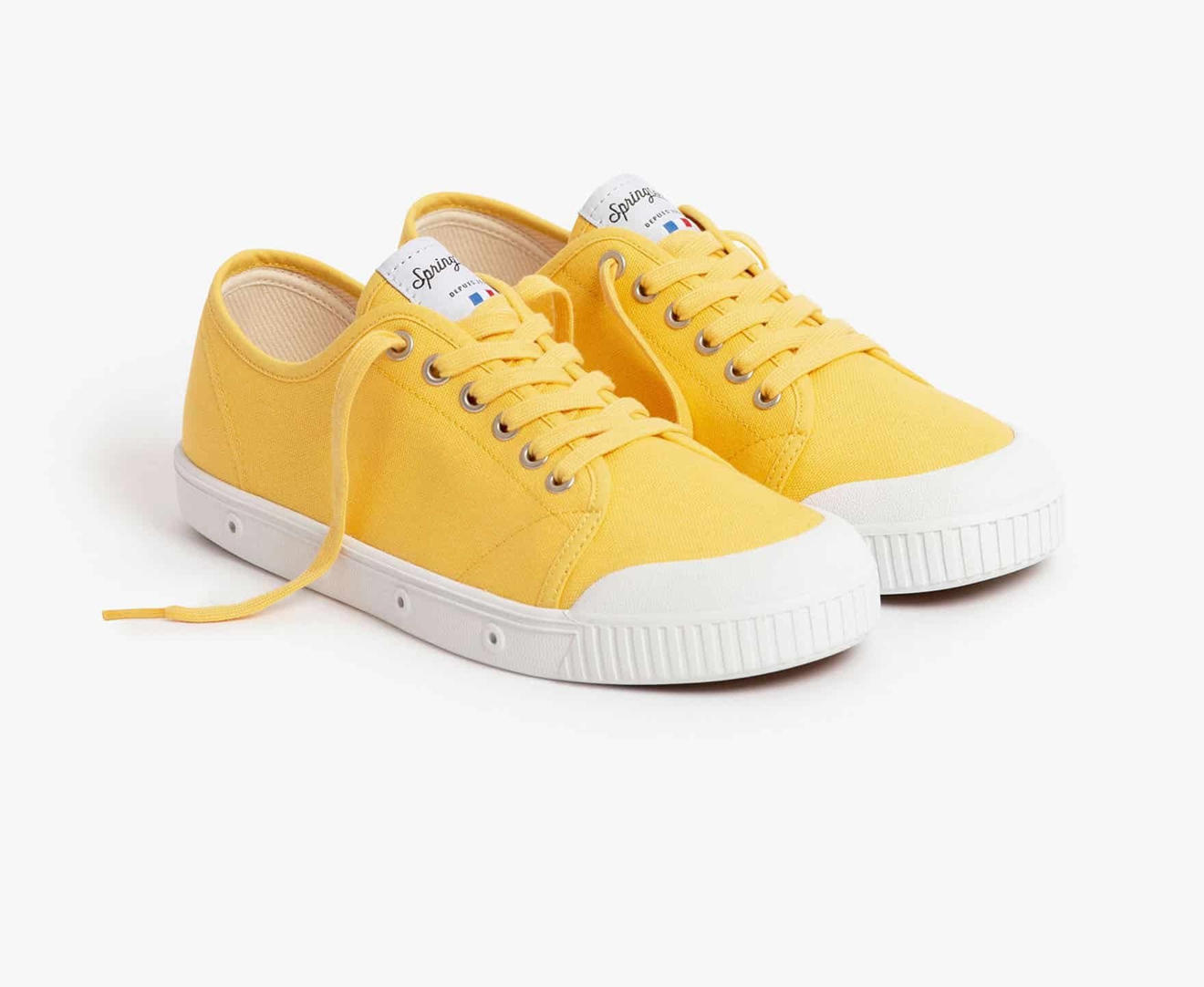 Spring Court COPY OF G2 CANVAS Men's Trainers Yellow | South Africa-72EUGIPLK